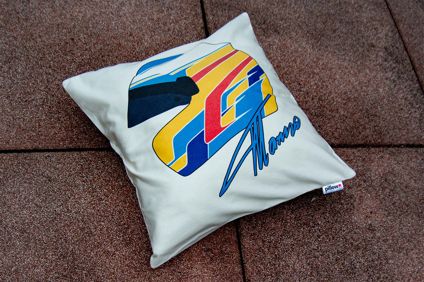 Vankúšik s logom Fernando Alonso - Prilba z F1