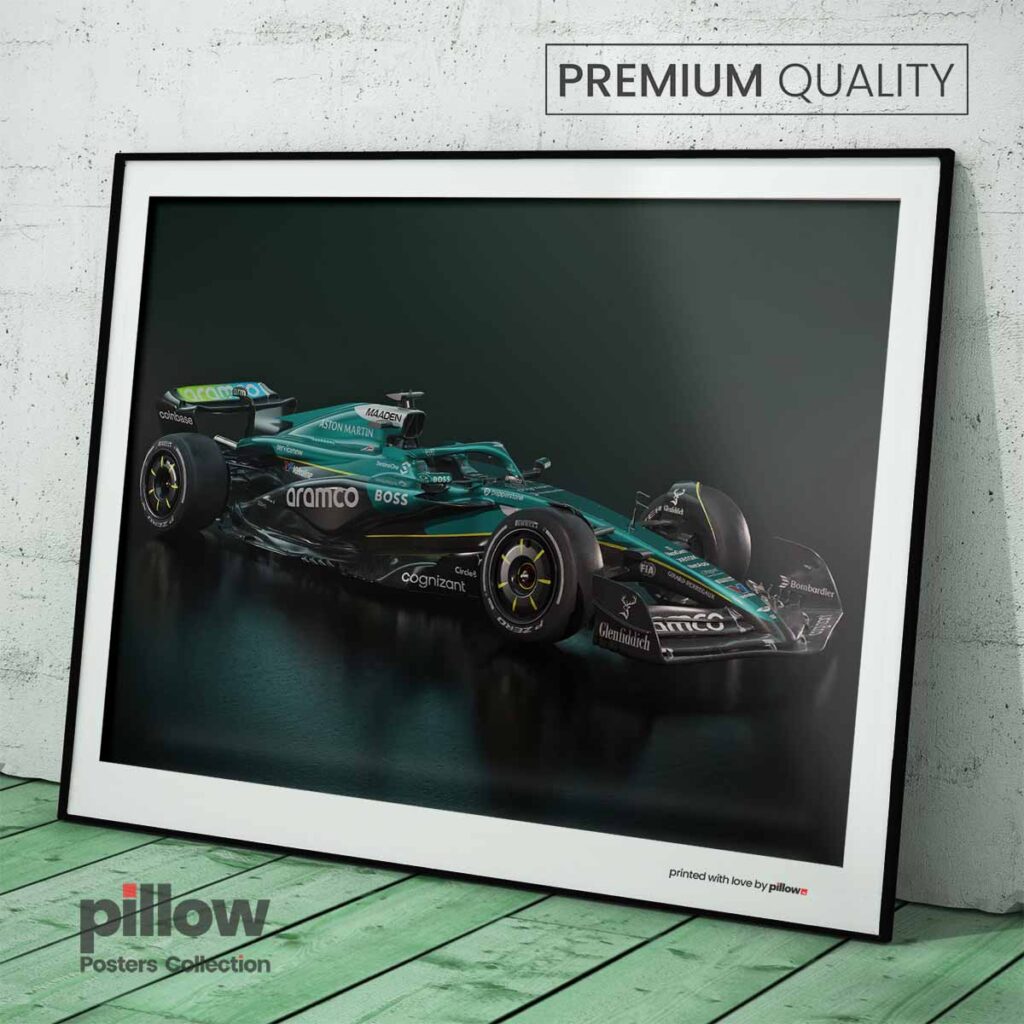 Aston Martin F1 2025 Plagát – Prémiová Dekorácia v Hliníkovom Ráme.