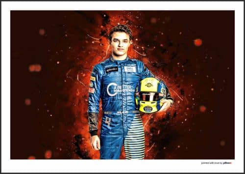 Štýlový plagát s Landom Norrisom – ideálny doplnok pre fanúšikov F1, dostupný v rôznych velkostiach.