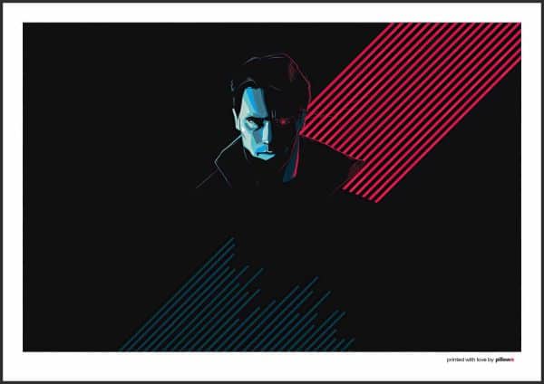 Filmový poster s motívom Terminátora v akčnom prevedení, kvalitný papier a hliníkový rám, rozmery od A3 až A0.