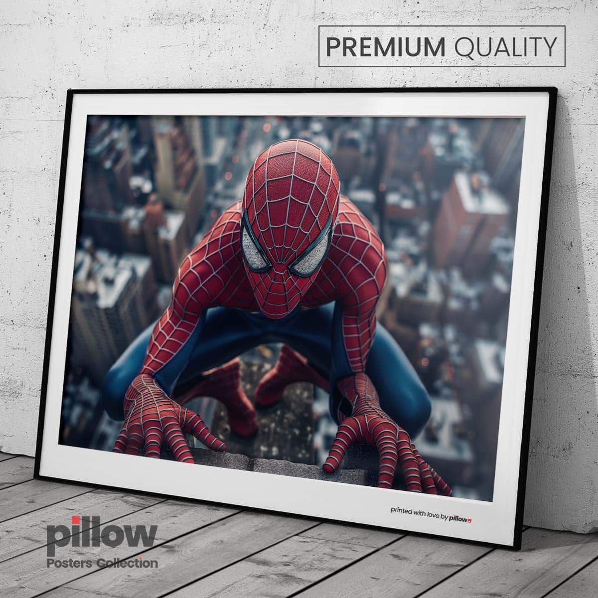 Plagát s motívom Spider-Man, inšpirovaný filmovými scénami Marvel universa.