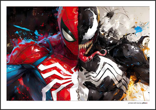Plagáty Spider-Man Venom – ikonické zábery a akčné scény z filmového sveta Marvel.