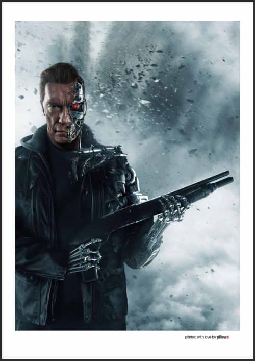 Filmový plagát s motívom Terminátora v akčnom prevedení, vhodný na zarámovanie, kvalitný papier, viac rozmerov.