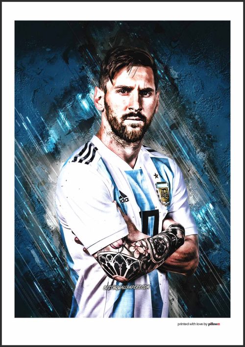 Lionel Messi v prepracovanom umeleckom štýle na plagáte