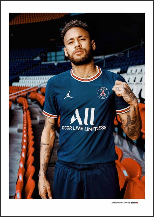 Prémiový plagát Neymar – kvalitná tlač, viacero veľkostí, s rámom alebo bez, skvelý darček pre športových nadšencov.