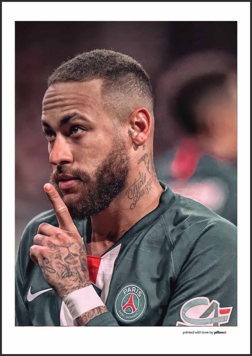 Prémiový plagát Neymar – kvalitná tlač, viacero veľkostí, s rámom alebo bez, skvelý darček pre športových nadšencov.