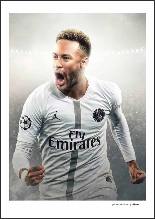 Prémiový plagát Neymar – kvalitná tlač, viacero veľkostí, s rámom alebo bez, skvelý darček pre športových nadšencov.