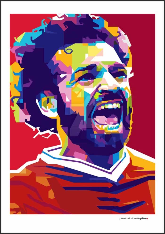 Poster Mohamed Salah, hráč Liverpoolu s loptou