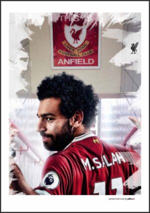 Poster Mohamed Salah, športovec počas zápasu