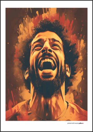 Poster Mohamed Salah, portrét egyptského futbalového hrdinu