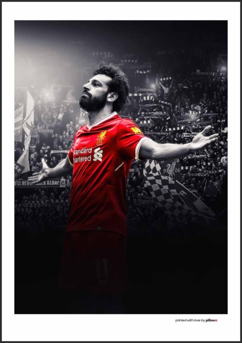 Mohamed Salah – prémiový futbalový plagát pre zberateľov a fanúšikov s detailným spracovaním.