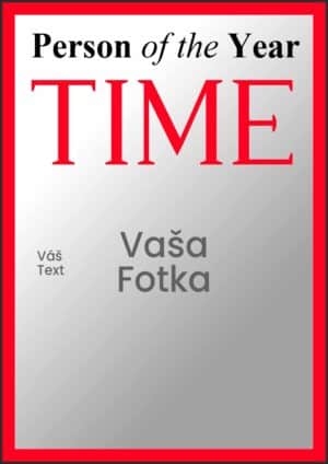 Personalizovaný plagát "Person of the Year" s možnosťou vložiť vlastnú fotku a text. Štýlový a originálny darček, kvalitná tlač od Pillow.Sk