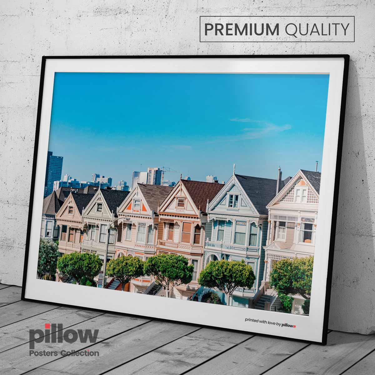 Štýlový plagát San Francisco – kvalitná tlač, rámovaný alebo bez rámu, ideálny doplnok do interiéru.