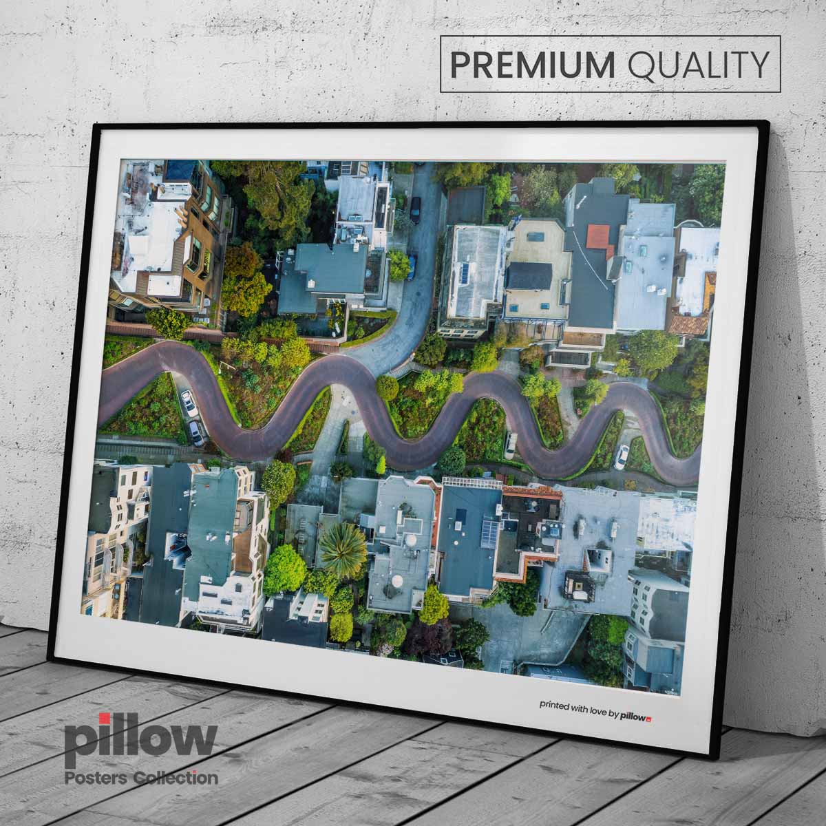 Štýlový plagát San Francisco – kvalitná tlač, rámovaný alebo bez rámu, ideálny doplnok do interiéru.