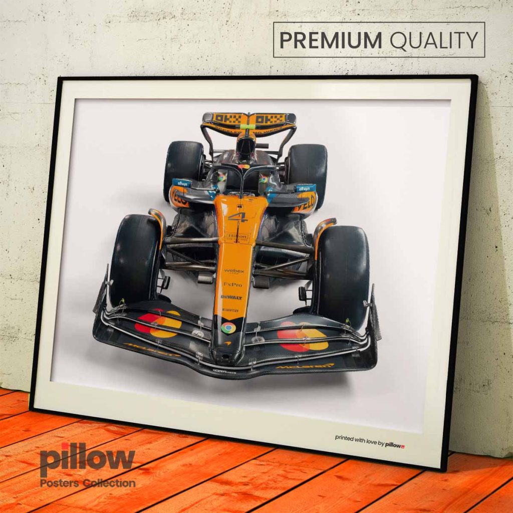 Nová séria plagátov McLaren MCL39 – ikonický monopost sezóny 2025 v exkluzívnom dizajne pre pravých fanúšikov pretekov F1.
