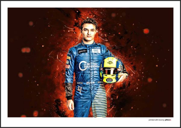 Štýlový plagát s Landom Norrisom – ideálny doplnok pre fanúšikov F1, dostupný v rôznych velkostiach.
