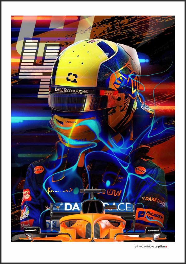 Poster s Landom Norrisom – Darček pre fanúšikov F1, dostupný v rôznych velkostiach.