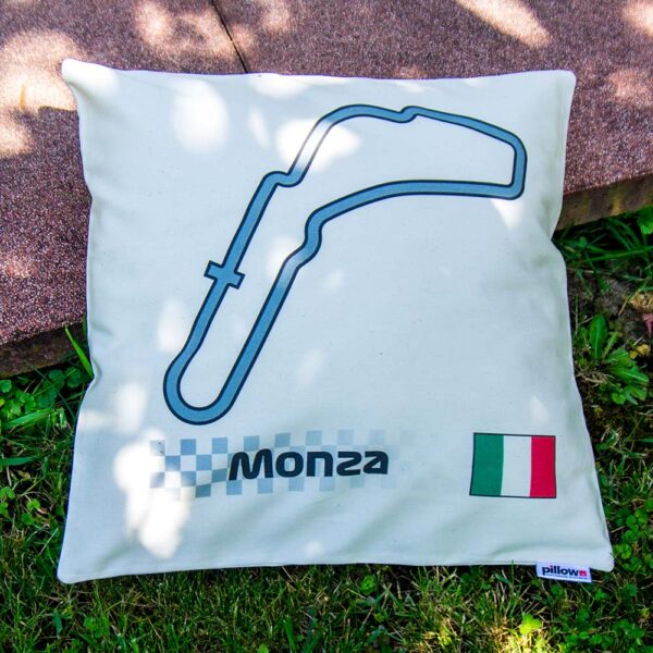 Vankúš s okruhom Monza originálny darček pre fanúšika Formula 1