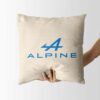 Biely vankúš s logom teamu Alpine F1 Team