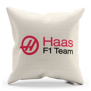Vankúš s logom pretekárskeho teamu Haas F1 Team