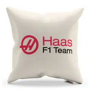 Vankúš s logom pretekárskeho teamu Haas F1 Team