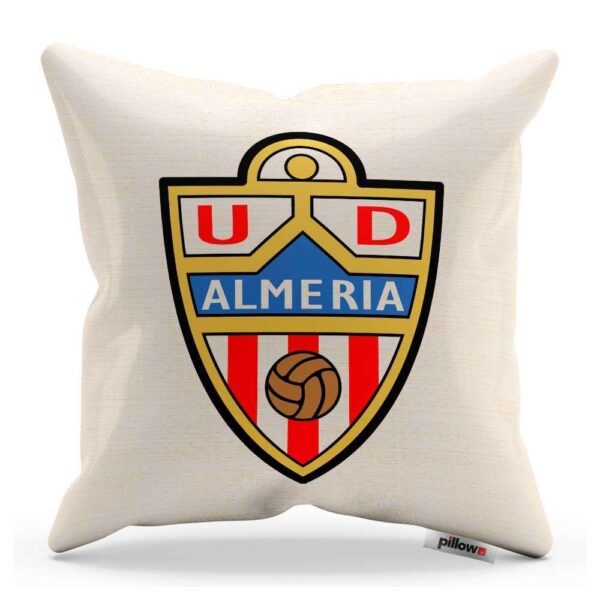 Vankúšik Unión Deportiva Almería s logom futbalového klubu z La Ligy