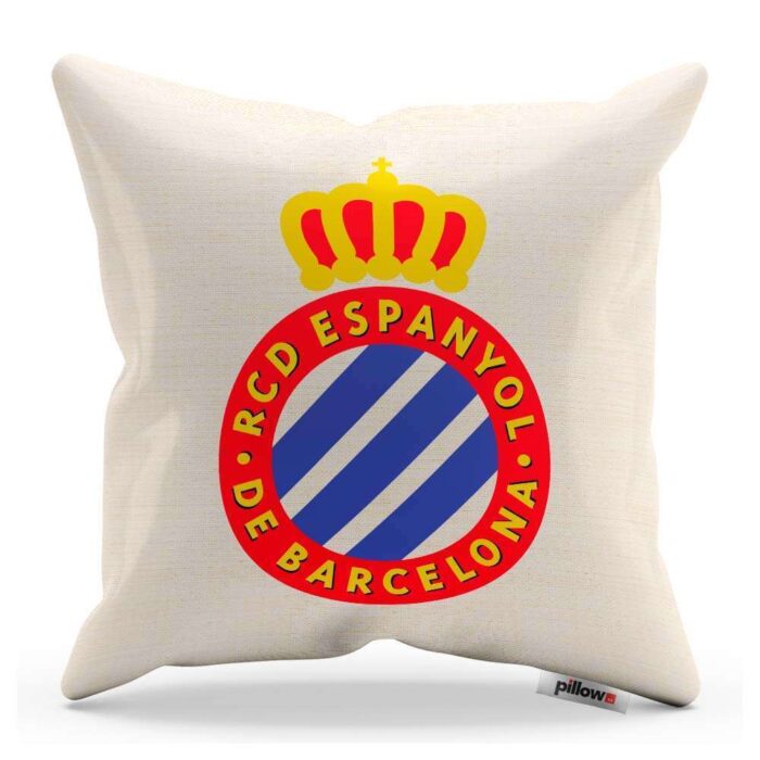 Vankúšik Espanyol Barcelona s logom futbalového klubu z La Ligy