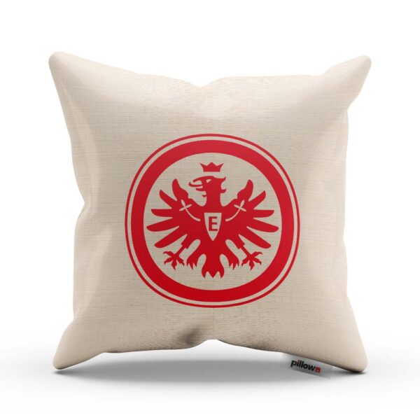 Červený emblém Eintracht Frankfurt na vankúši