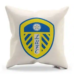 FC Leeds v jasnej žltej a modrej farbe na vankúši