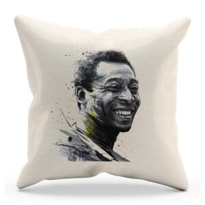 Darčekový vankúš z bavlny s portrétom hráča Pelé