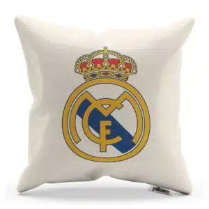 Real Madrid - biely vankúš s futbalovým znakom