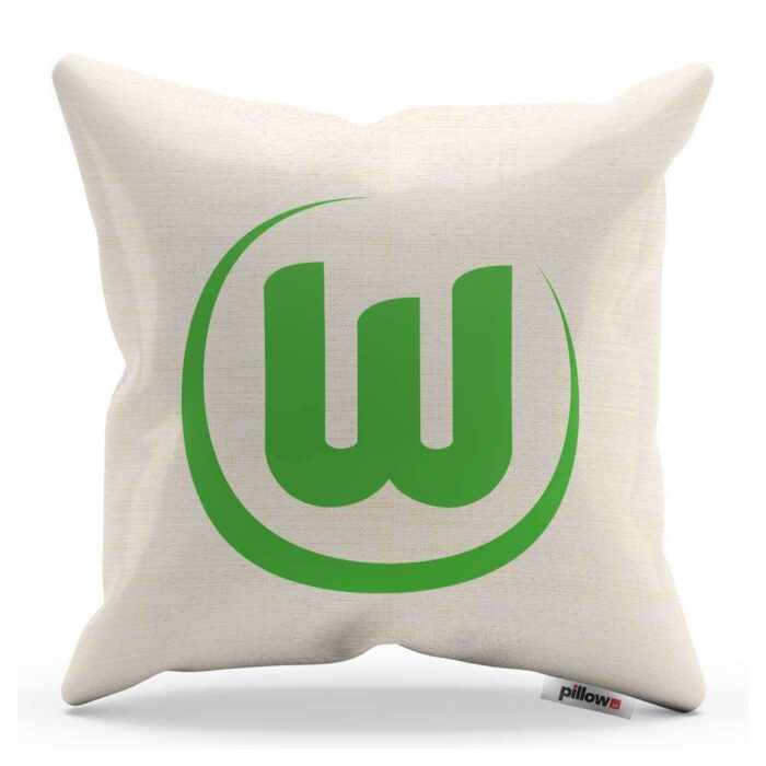 Vankúš VfL Wolfsburg so zeleným logom futbalového klubu