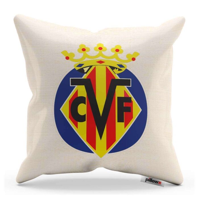 Vankúšik Villarreal CF s logom futbalového klubu z La Ligy