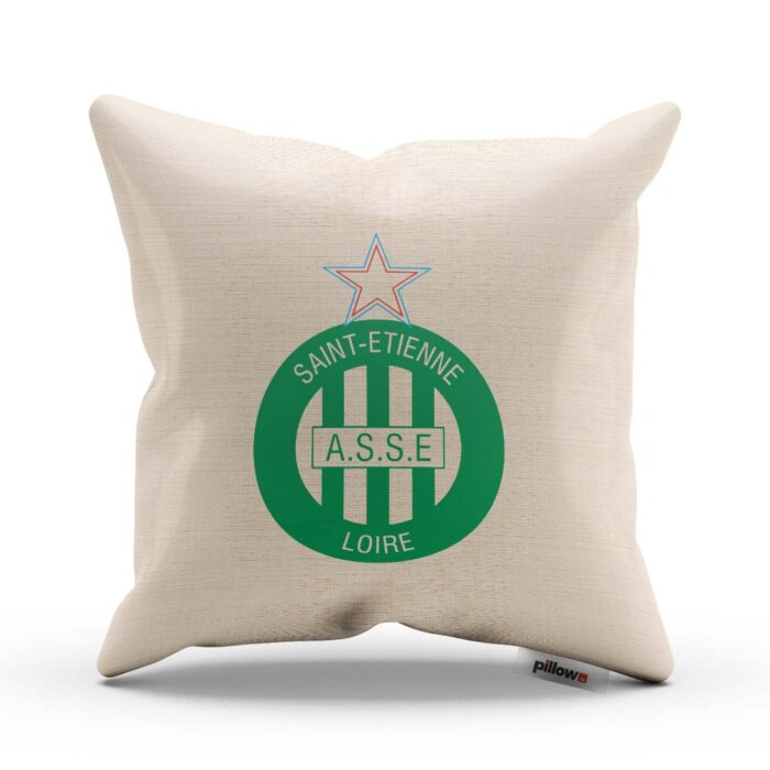 Vankúš s logom futbalového klubu AS Saint-Étienne