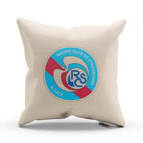 Vankúš s logom futbalového klubu RC Strasbourg Alsace