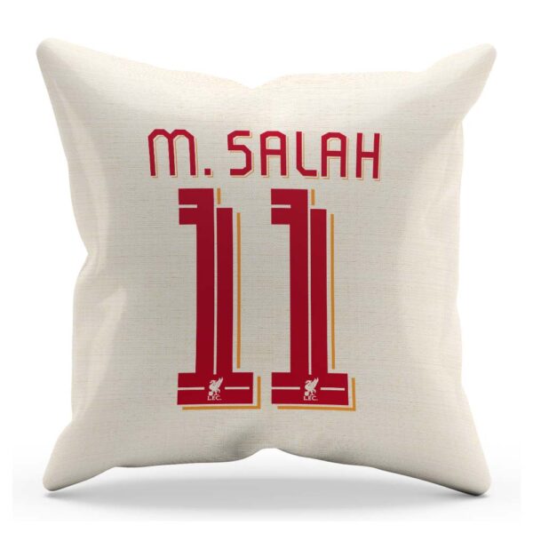 Darčekový vankúš z bavlny s portrétom hráča Mohamed Salah