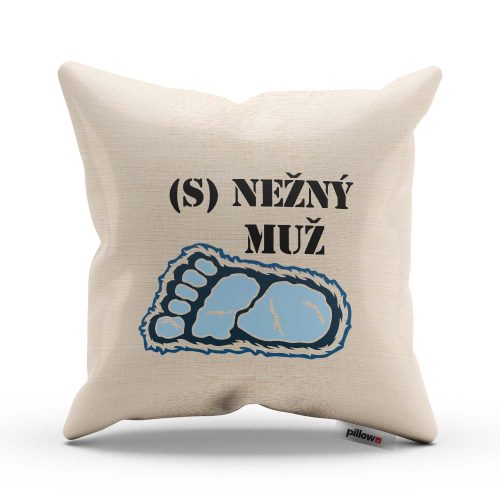 Vtipný vankúš (S) nežný muž