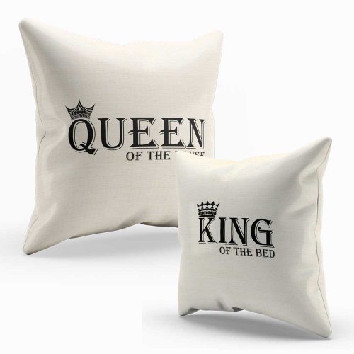 Súprava vankúšov King of the bed and Queen of the house