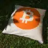 Kvalitný bavlnený vankúšik Bitcoin pre fanúšika virtuálnej meny