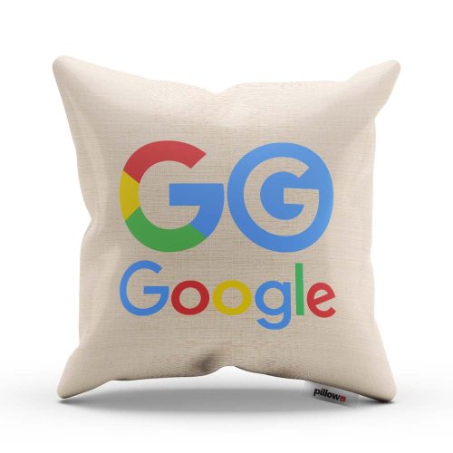 Vankúš s farebným logom Google z bavlny