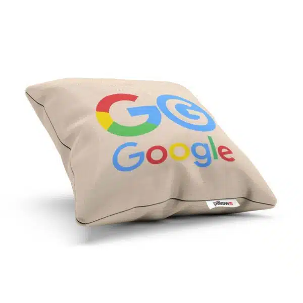 Vankúšik pre fanúšikov Google s farebným logom