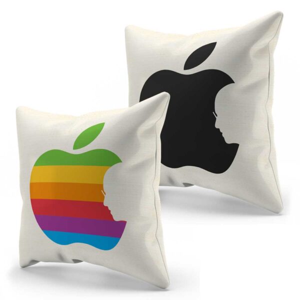 Dekoračné vankúše z bavlny s logom Apple