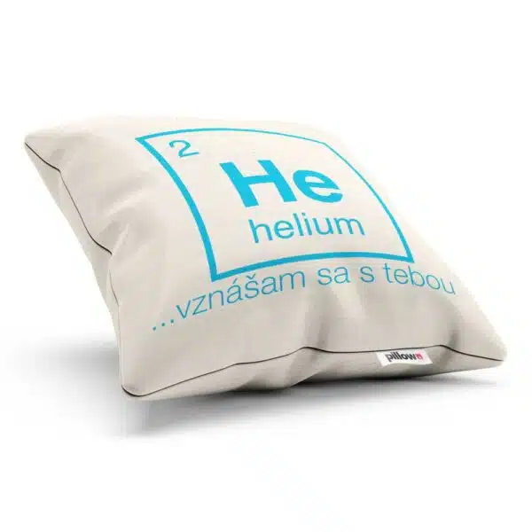 Vankúšik z periodickej tabuľky chemických prvkov Helium