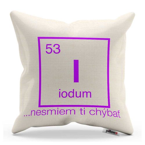 Vankúš s obliečkou a vtipným nápisom „nesmiem ti chýbať“