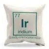 Bavlnený vankúš s obliečkou a nápisom Iridium