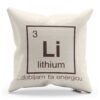 Vankúš s chemickým prvkom Lítium a vtipným nápisom