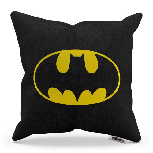 Čierny vankúš so symbolom Batman