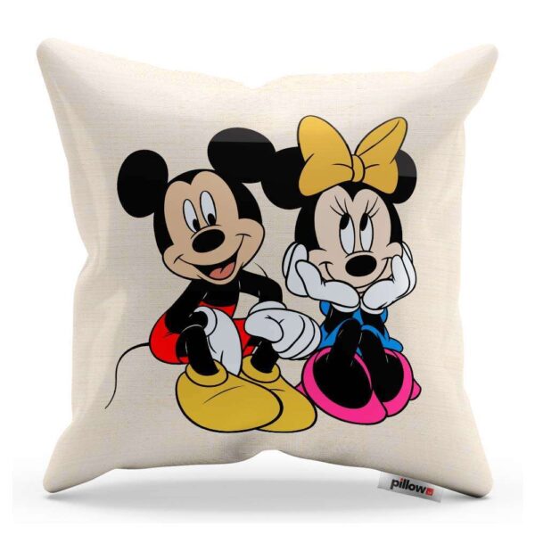Mickey Mouse a Minnie Mouse na darčekovom vankúši