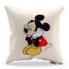 Smutný Mickey Mouse na bavlnenom vankúši